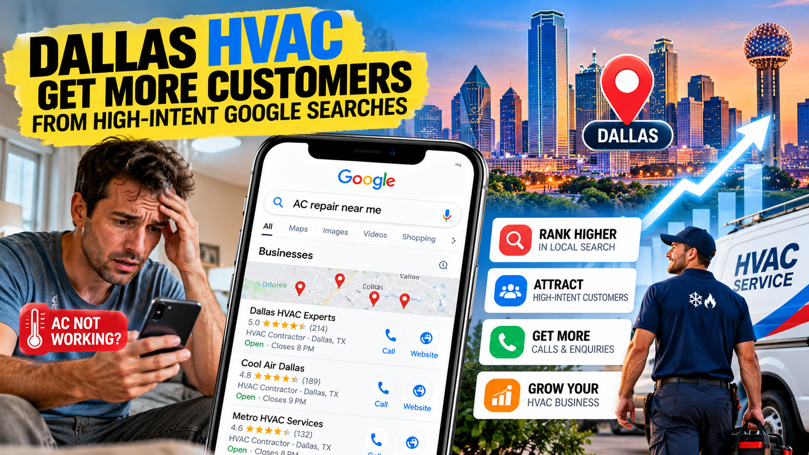 How Dallas HVAC Companies Can Get More Customers From High-Intent Google Searches